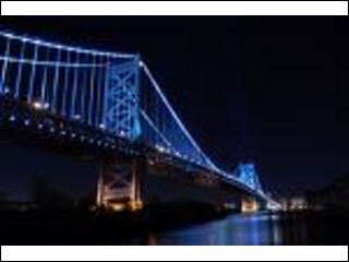 Ben Franklin Bridge at Night