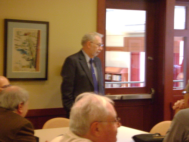 Dr. Pavel dialogues with the class