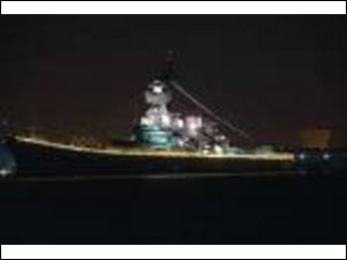 USS New Jersey moored on the Camden waterfront