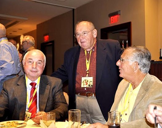 Gene Cohen (l) chats with Ken Rosen and Paul Miller