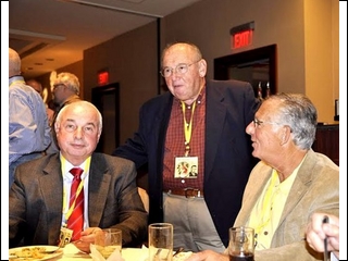 Gene Cohen (l) chats with Ken Rosen and Paul Miller