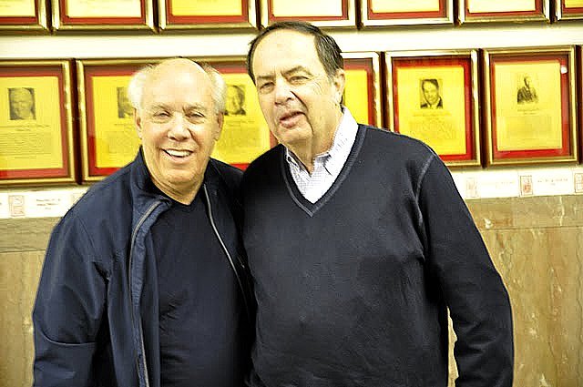 Old buddies reminisce about their teachers
