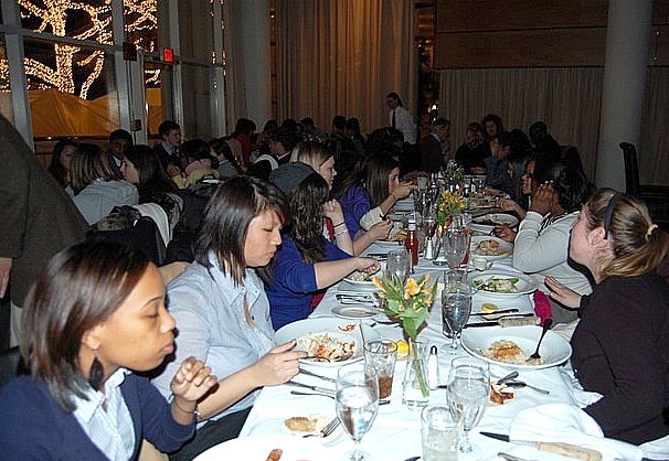 CHS Students at Dinner