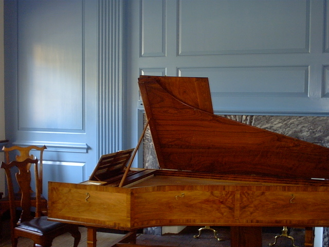 A harpischord in the Banquet Room - Independence Hall