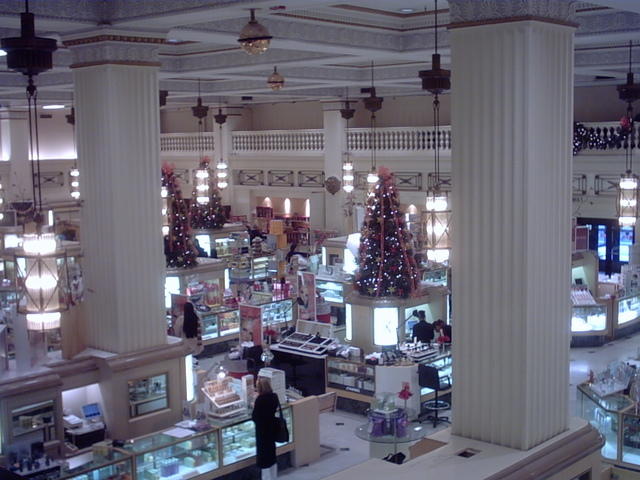 Interior of the Lord &amp; Taylor (now Macy's) store formerly the John Wanamaker store Market &amp; Juniper Streets