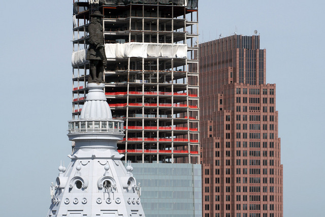 William Penn meets the Comcast Center