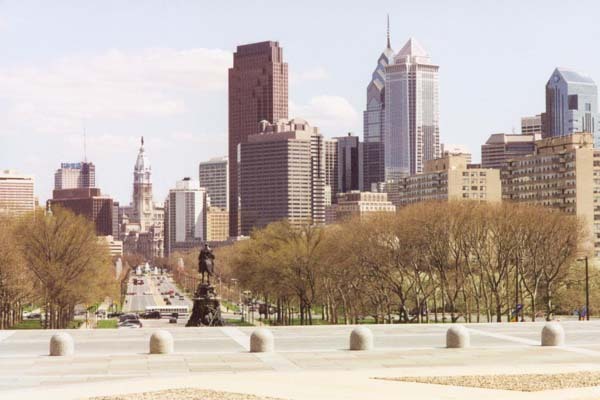 Philadelphia skyline from Art Museum