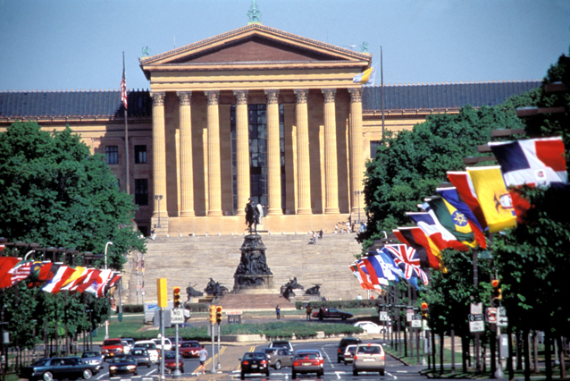 Philadelphia Museum of Art from the Benjamin Franklin Parkway