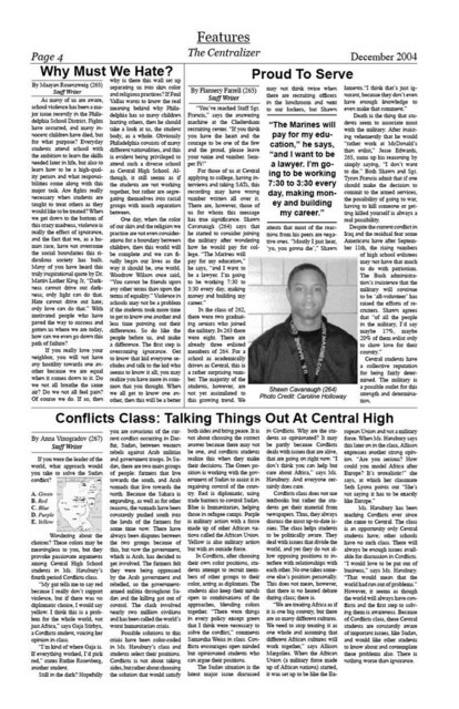 Centralizer, December 2004