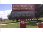 Central High School sign board